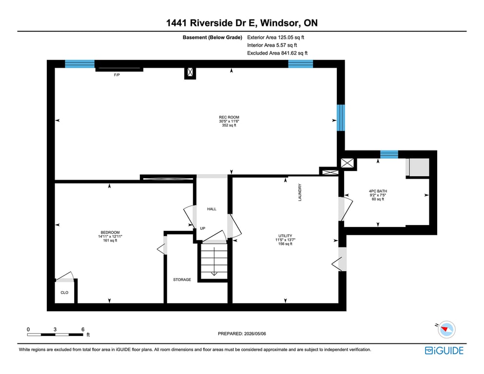 Lower-level plan for 1441 Riverside Drive East