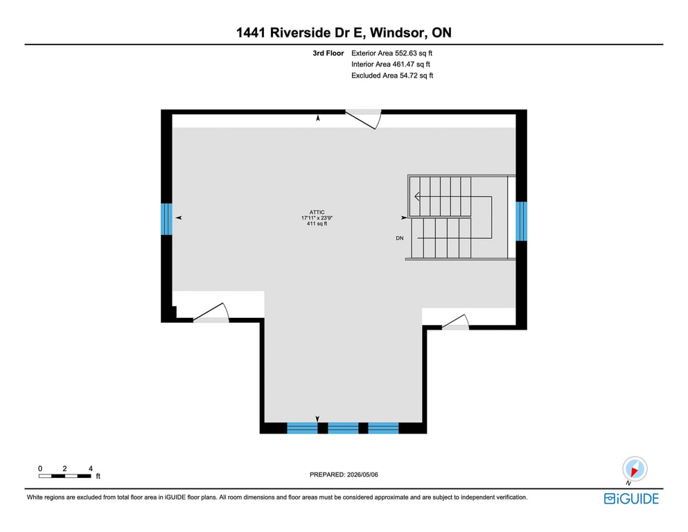 Upper-unit and third-floor loft plan for 1441 Riverside Drive East