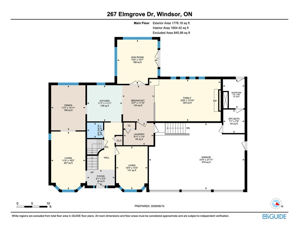 Main floor plan for 267 Elmgrove Drive