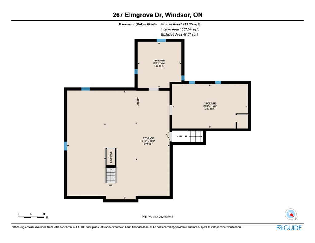 Basement plan for 267 Elmgrove Drive